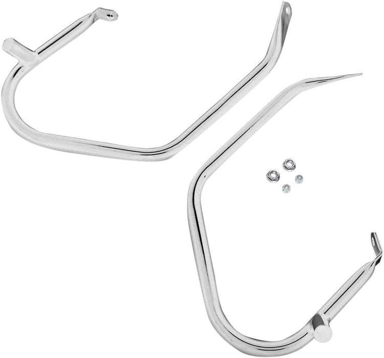 Drag Specialties Saddlebag Guards Low-Profile Chrome - Part #05051563 - Hogparts UK