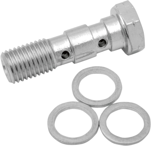 Drag Specialties Double Banjo Bolt Chrome 10Mm X 1.25 - Part #17420117 - Hogparts UK