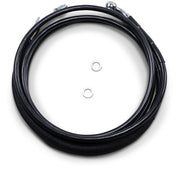 Drag Specialties Clutch Line Black Vinyl Coated + 12" Stainless Steel Hydraulic - Part #06610048 - Hogparts UK