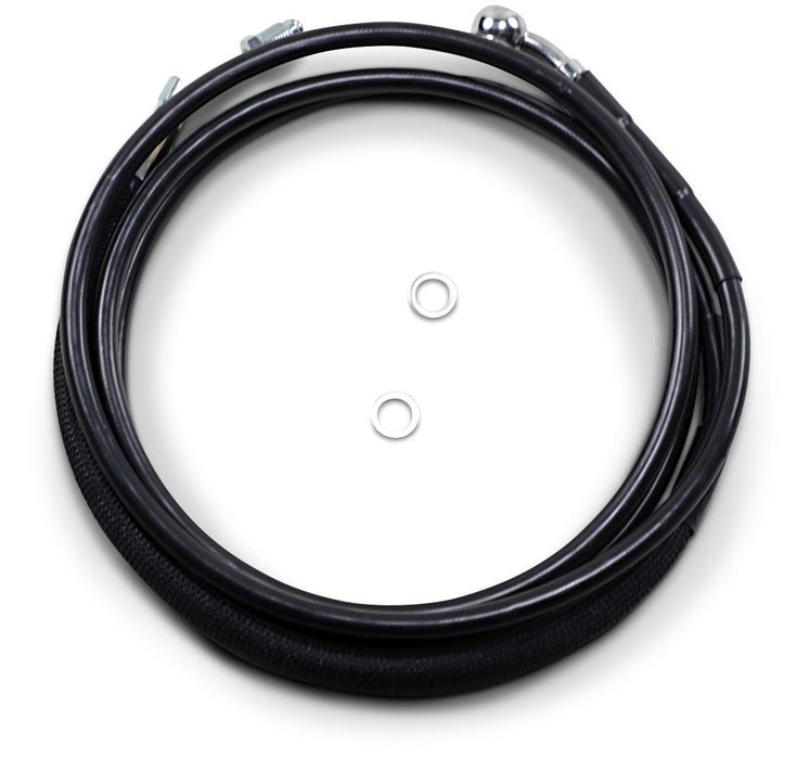 Drag Specialties Clutch Line Black Vinyl Coated + 12" Stainless Steel Hydraulic - Part #06610048 - Hogparts UK