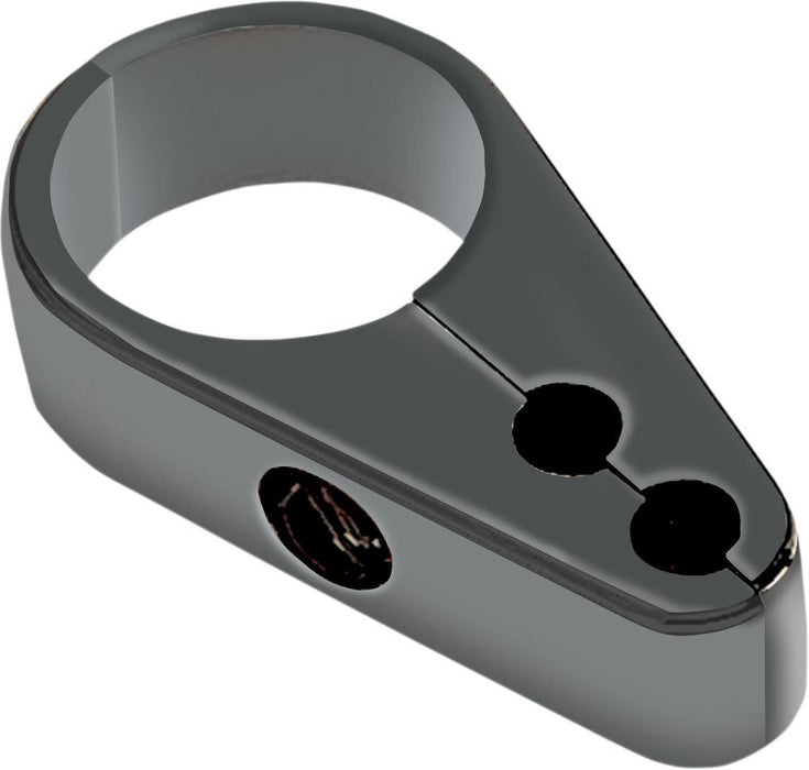 Drag Specialties Cable Clamp 1.25" Dual Black - Part #06580076 - Hogparts UK