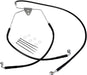 Drag Specialties Front Brake Line Black Vinyl Coated Stainless Steel Extended 10" - Part #17412513 - Hogparts UK