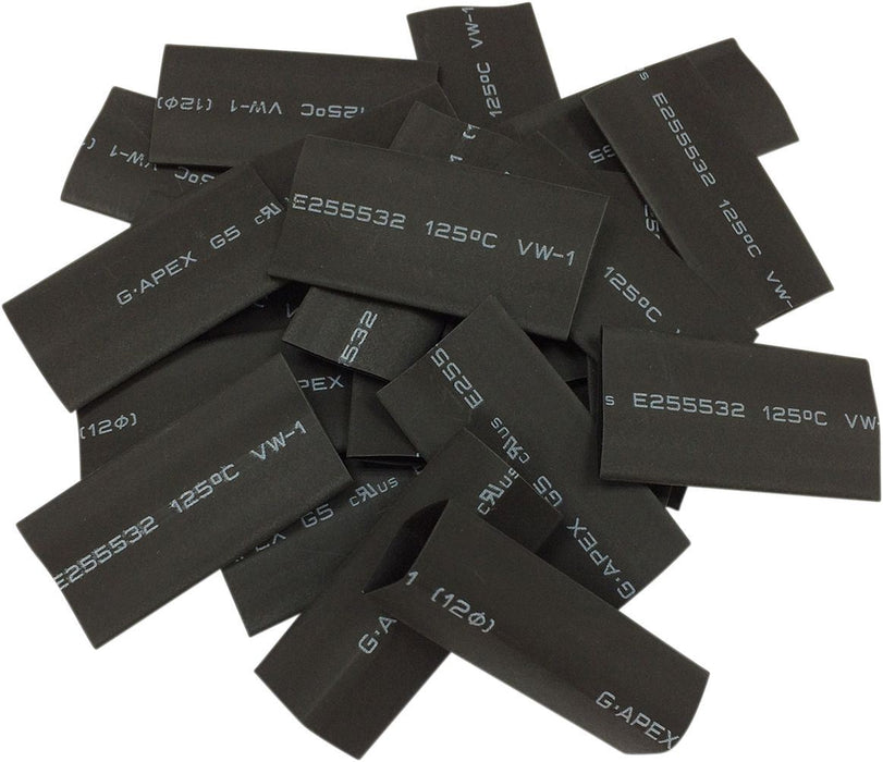 Drag Specialties Tube Heat Shrink Black 25Pk - Part #21130678 - Hogparts UK