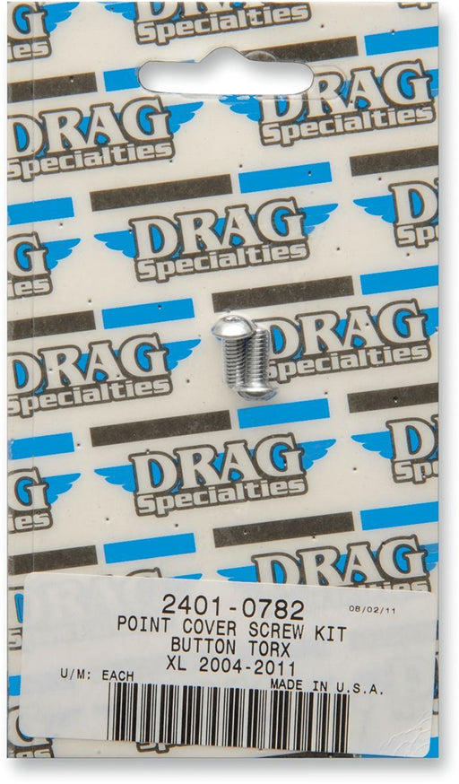 Drag Specialties Chrome Point Cover Bolt Kit Torx - Part #24010782 - Hogparts UK