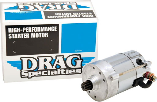 Drag Specialties Starter Motor 1.4Kw Hitachi Chrome - Part #801006 - Hogparts UK