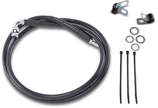 Drag Specialties Front Brake Line Black Vinyl Coated Stainless Steel - Part #17412550 - Hogparts UK