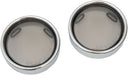 Drag Specialties Deuce-Style Turn Signal Deep-Dish Lens W/ Chrome Trim Ring Smoke - Part #20200547 - Hogparts UK