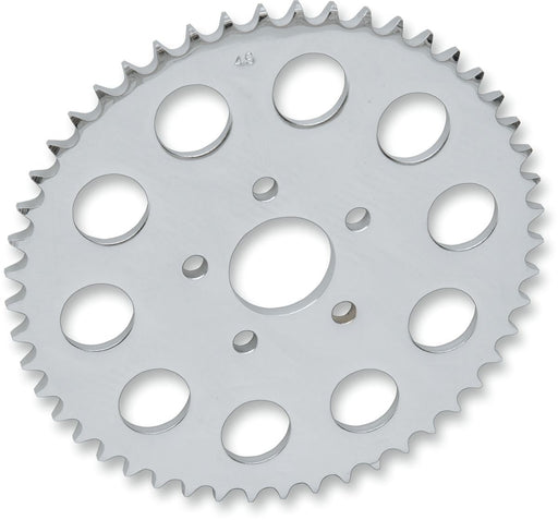 Drag Specialties Rear Chain Sprocket 530 Flat 51T Steel/Chrome - Part #12100606 - Hogparts UK