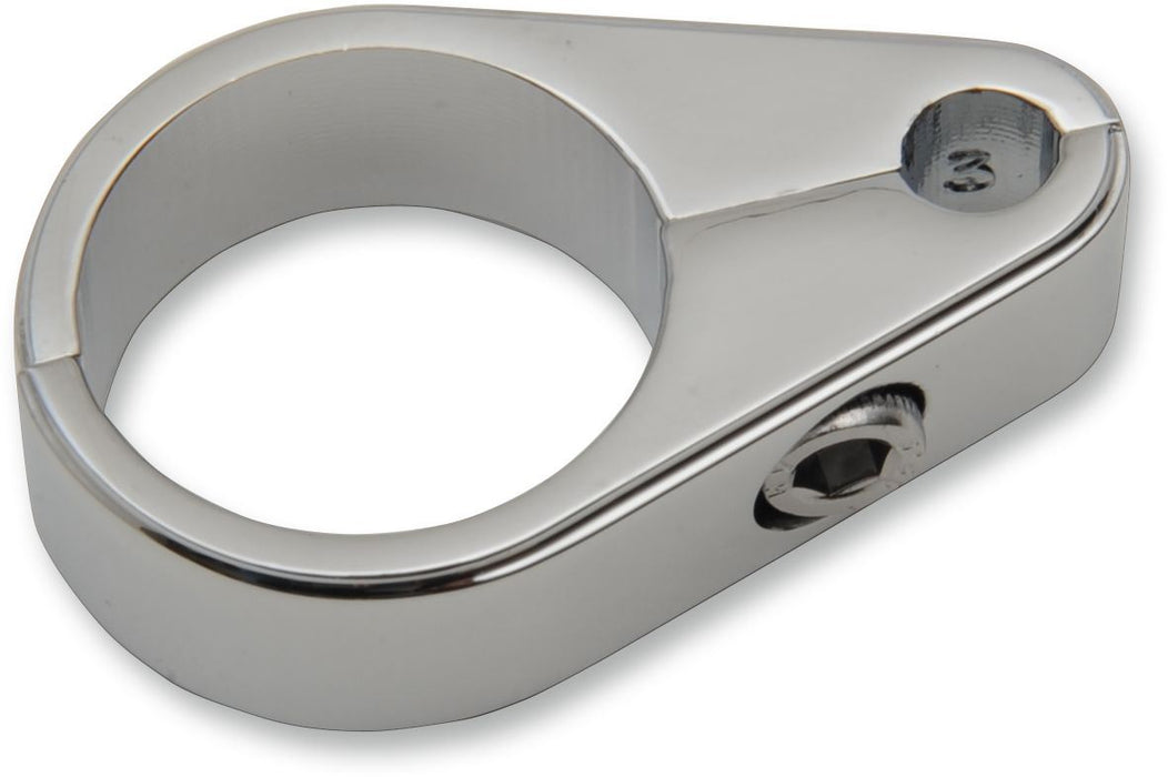 Drag Specialties Die-Cast Cable Clamp Throttle/Idle Chrome Single 1" - Part #DS223041 - Hogparts UK