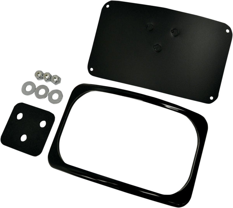 Drag Specialties License Plate Mount Three-Bolt Small Radius Black - Part #20300628 - Hogparts UK
