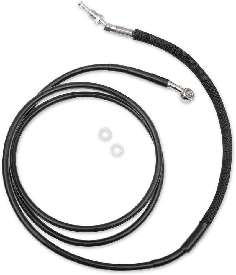 Drag Specialties Clutch Line Black Vinyl Coated + 6" Stainless Steel Hydraulic - Part #06610042 - Hogparts UK