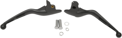 Drag Specialties Matte Black Slotted Wide Blade Lever Set - Part #06100793 - Hogparts UK