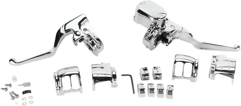 Drag Specialties Chrome Handlebar Control Kit - Part #06100801 - Hogparts UK