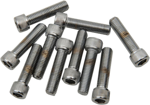 Drag Specialties Socket-Head Bolt 5/16-24X1 Knurled Chrome - Part #DS190571 - Hogparts UK