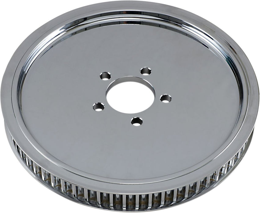 Drag Specialties Rear Belt Pulley Smooth Chrome 65T - Part #12010010 - Hogparts UK