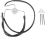 Drag Specialties Front Brake Line Black Vinyl Coated Stainless Steel Extended 8" - Part #17412524 - Hogparts UK