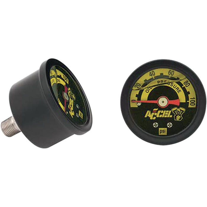 Accel Oil Pressure Gauge 100Psi Black - Part #128504 - Hogparts UK