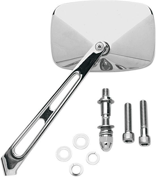 Drag Specialties Rectangular Mirror W/ Air Stem Chrome - Part #06400006 - Hogparts UK