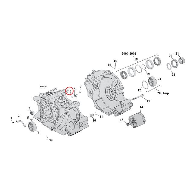 COMETIC O-RING, SPEEDOSENSOR/COOLING JET - 96-02 Softail; 95-01 Dyna; 94-01 FLT : O-ring, speedometer sensor (1 used)  99-17 Dyna; 99-16 Touring (excl. 2001 FLT); 00-17 Softail : O-ring, piston cooling jet (2 used)  08-12 XR1200 : Oil line fitting on oil - Hogparts UK