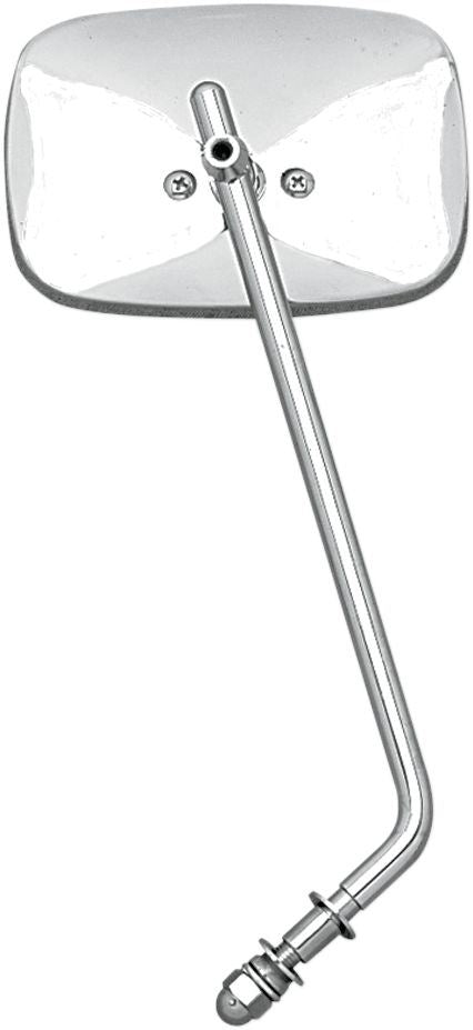 Drag Specialties Mirror Rectangular 3.5"X5" W/ Adjustable Low Rider Stem Chrome - Part #DS302109 - Hogparts UK