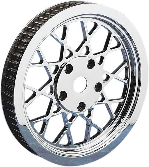 Drag Specialties Rear Belt Pulley Mesh Chrome 65T - Part #12010006 - Hogparts UK