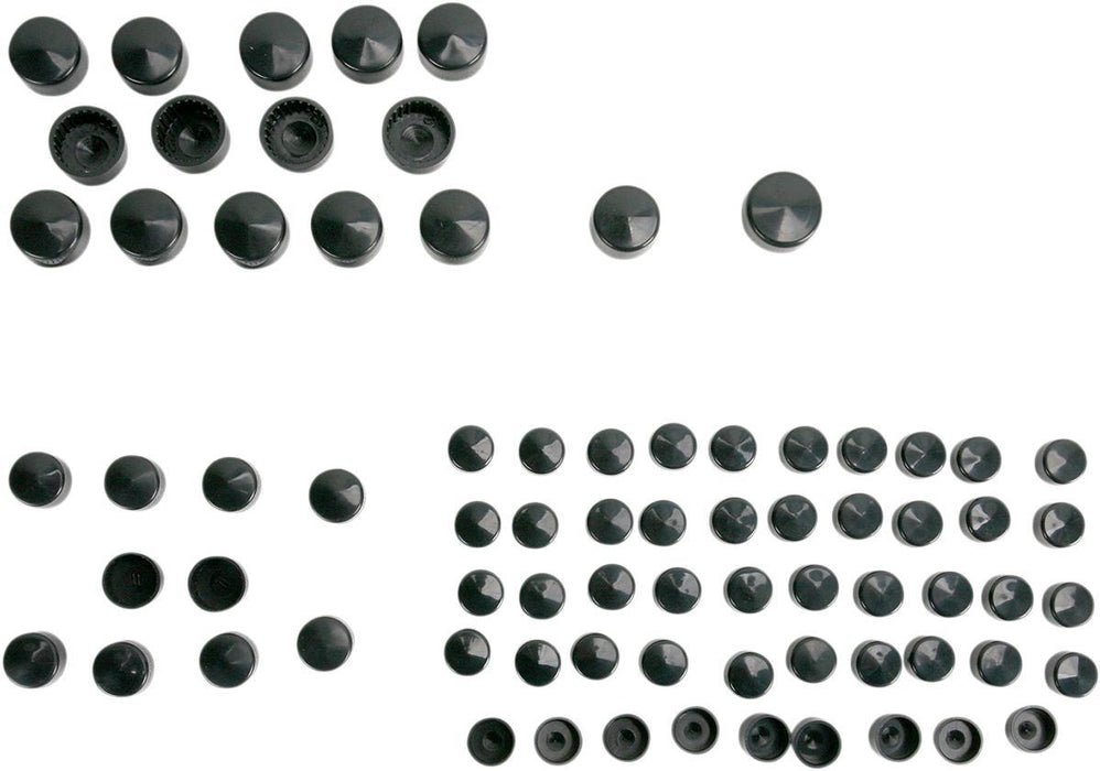 Drag Specialties Bolt Cover Kit Standard Black - Part #24010701 - Hogparts UK