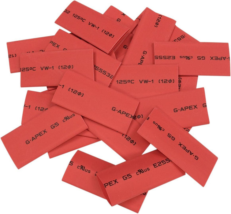Drag Specialties Tube Heat Shrink Red 25Pk - Part #21130679 - Hogparts UK