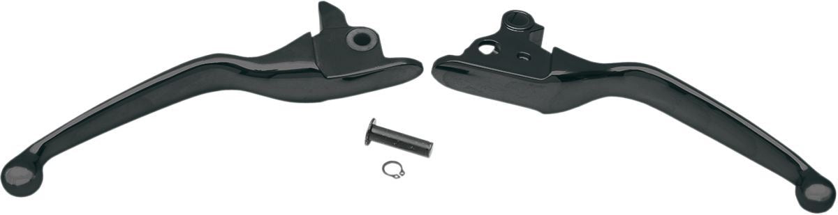 Drag Specialties Lever Set Wide Blade Black - Part #06100188 - Hogparts UK