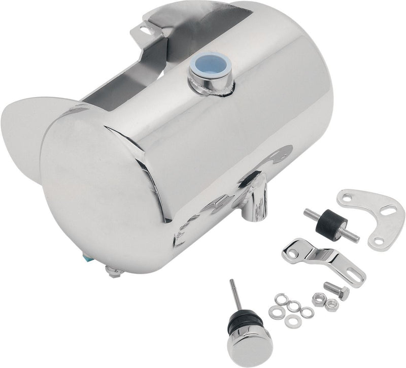 Drag Specialties Round Oil Tank Domed W/ Centre Fill Chrome - Part #07100021 - Hogparts UK