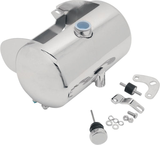 Drag Specialties Round Oil Tank Domed W/ Centre Fill Chrome - Part #07100021 - Hogparts UK