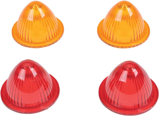 Drag Specialties Replacement Lens Amber/Red Mini-Retro - Part #20200120 - Hogparts UK