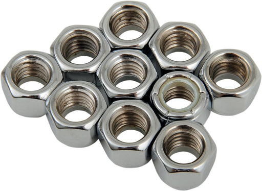 Drag Specialties Nylon Insert Nut 3/8-16 Chrome - Part #DS190528 - Hogparts UK
