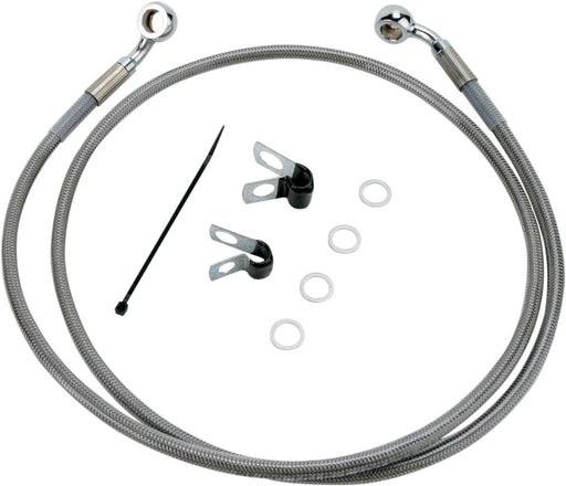 Drag Specialties Front Brake Line Stainless Steel Extended 6" - Part #17412641 - Hogparts UK