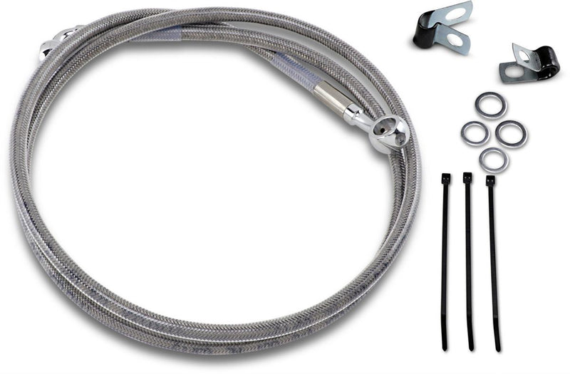 Drag Specialties Front Brake Line Stainless Steel Extended 8" - Part #17412678 - Hogparts UK