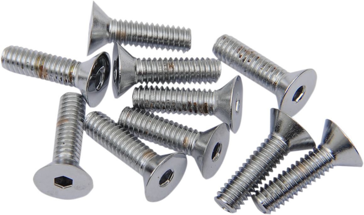 Drag Specialties Flat-Head Bolt 8-32X0.625 Chrome - Part #DS192350 - Hogparts UK