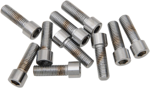 Drag Specialties Socket-Head Bolt 1/4-28X0.875 Smooth Chrome - Part #DS190561S - Hogparts UK