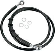 Drag Specialties Front Brake Line Black Vinyl Coated Stainless Steel - Part #17412798 - Hogparts UK