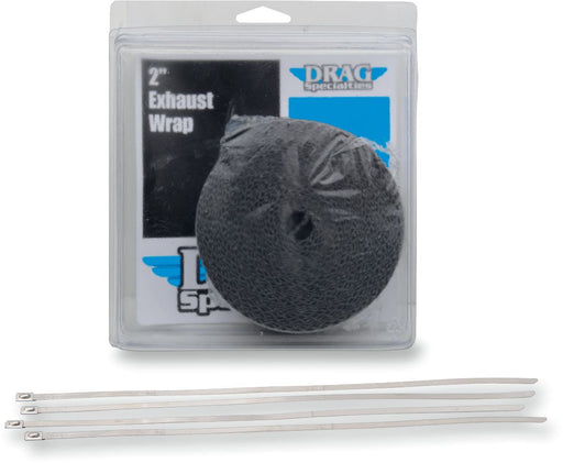 Drag Specialties Exhaust Heat Wrap 2" X 25' Black W/ Tie - Part #18610669 - Hogparts UK