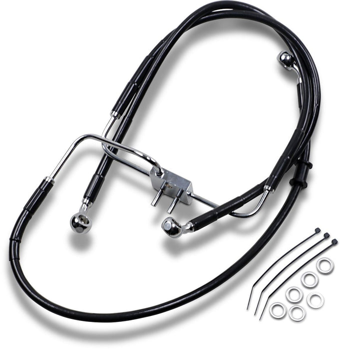 Drag Specialties Frt Brake Line Xl Bk +2 - Part #17415345 - Hogparts UK