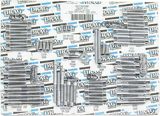 Drag Specialties Chrome Socket-Head Engine Case Bolt Kit Smooth - Part #DS192398 - Hogparts UK