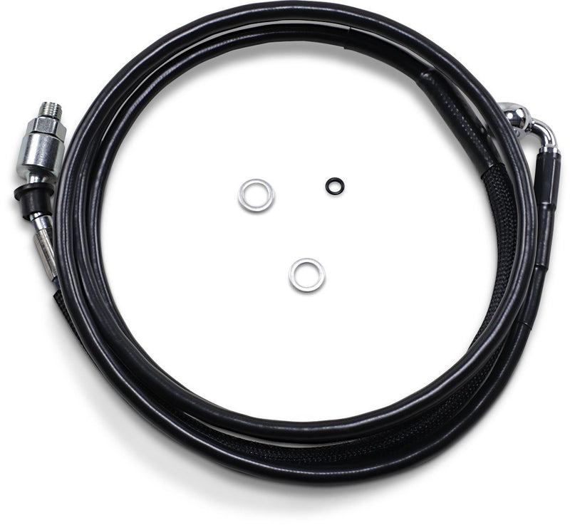 Drag Specialties Clutch Line Black Vinyl Coated + 8" Stainless Steel Hydraulic - Part #06610016 - Hogparts UK