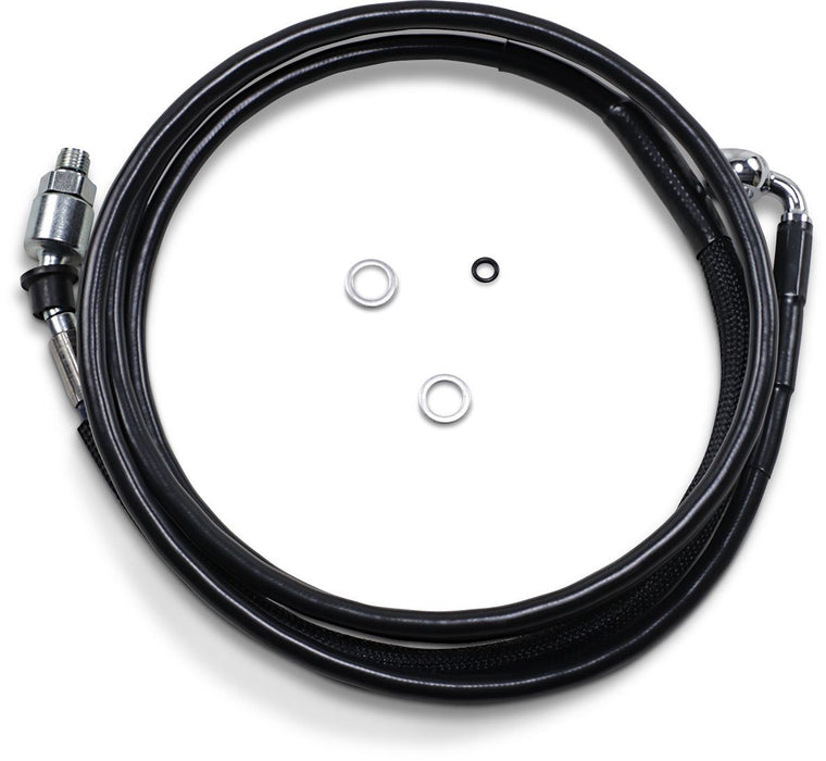 Drag Specialties Clutch Line Black Vinyl Coated + 8" Stainless Steel Hydraulic - Part #06610016 - Hogparts UK