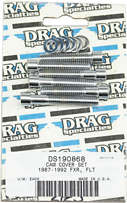 Drag Specialties Chrome Socket-Head Cam Cover Bolt Kit Smooth - Part #DS190868 - Hogparts UK