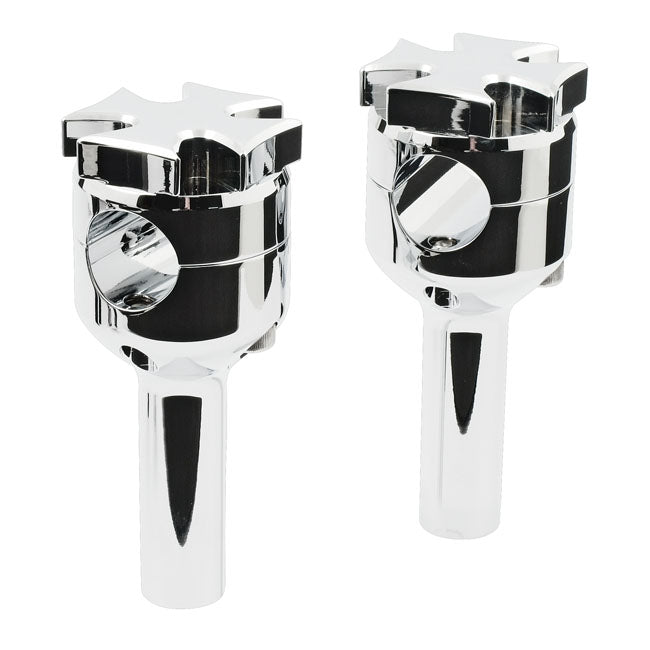 MCS Maltese Riser Set. 4" Rise. Chrome – 1973–2002 Big Twin; Twin Cam B; XL…
