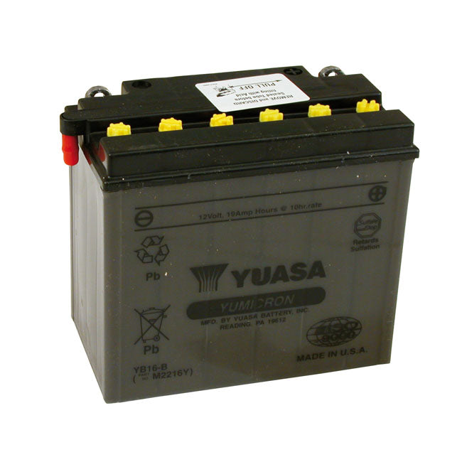 Yuasa Battery Yumicron 12V 19A for 73-86 FXe; 82-94 FXR; 84-90 Softail; 79-96 XL