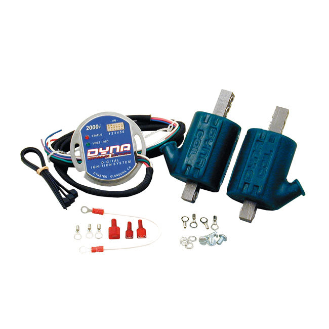 Dynatek, Dyna 2000I Ignition Module & 2 Coil Kit for 70-99 Big Twin (Excl. Twin Cam) And 71-03 XL