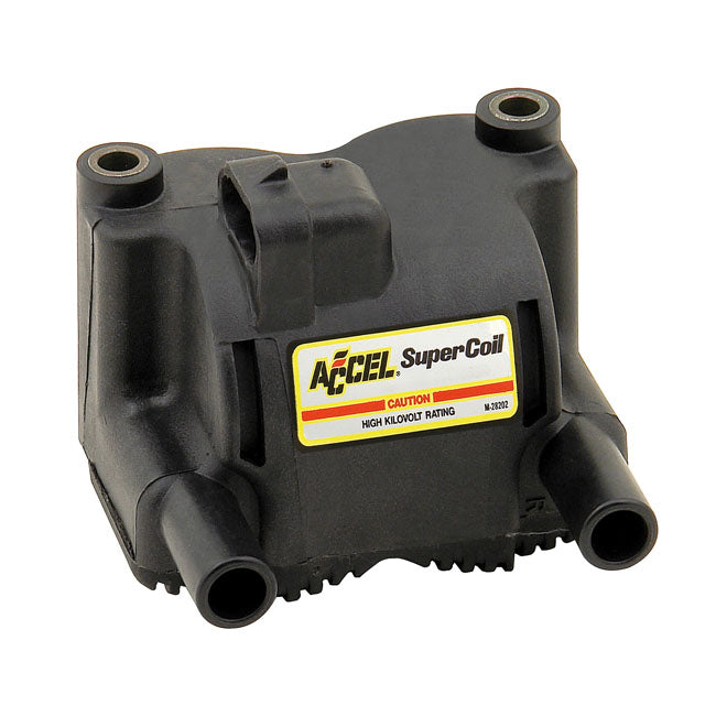 Accel, Twin Cam Single Fire Super Coil. 12V / 0.5 Ohm for 01-06 Softail; 14-16 FLS/S; 02-07 Flt/Touring; 04-11 Dyna. (Single Fire, Fuel Injected)