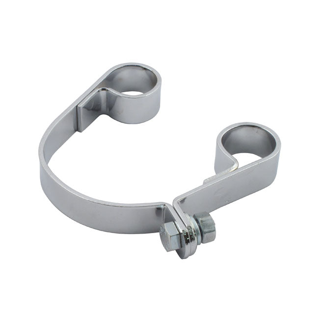 Paughco, Flt 3" Muffler Clamps. Chrome for 80-84 Flt Models