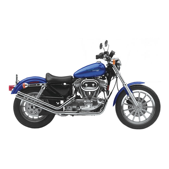 Paughco, Upswept Drag Pipes. Straight Cut. Chrome for 86-03 XL