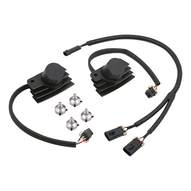 Accel, Stealth Cop Super Coil Kit Long. Black for 01-17 Softail; 06-17 Dyna; 09-16 Touring . In Custom Applications. (Single Fire, Efi)